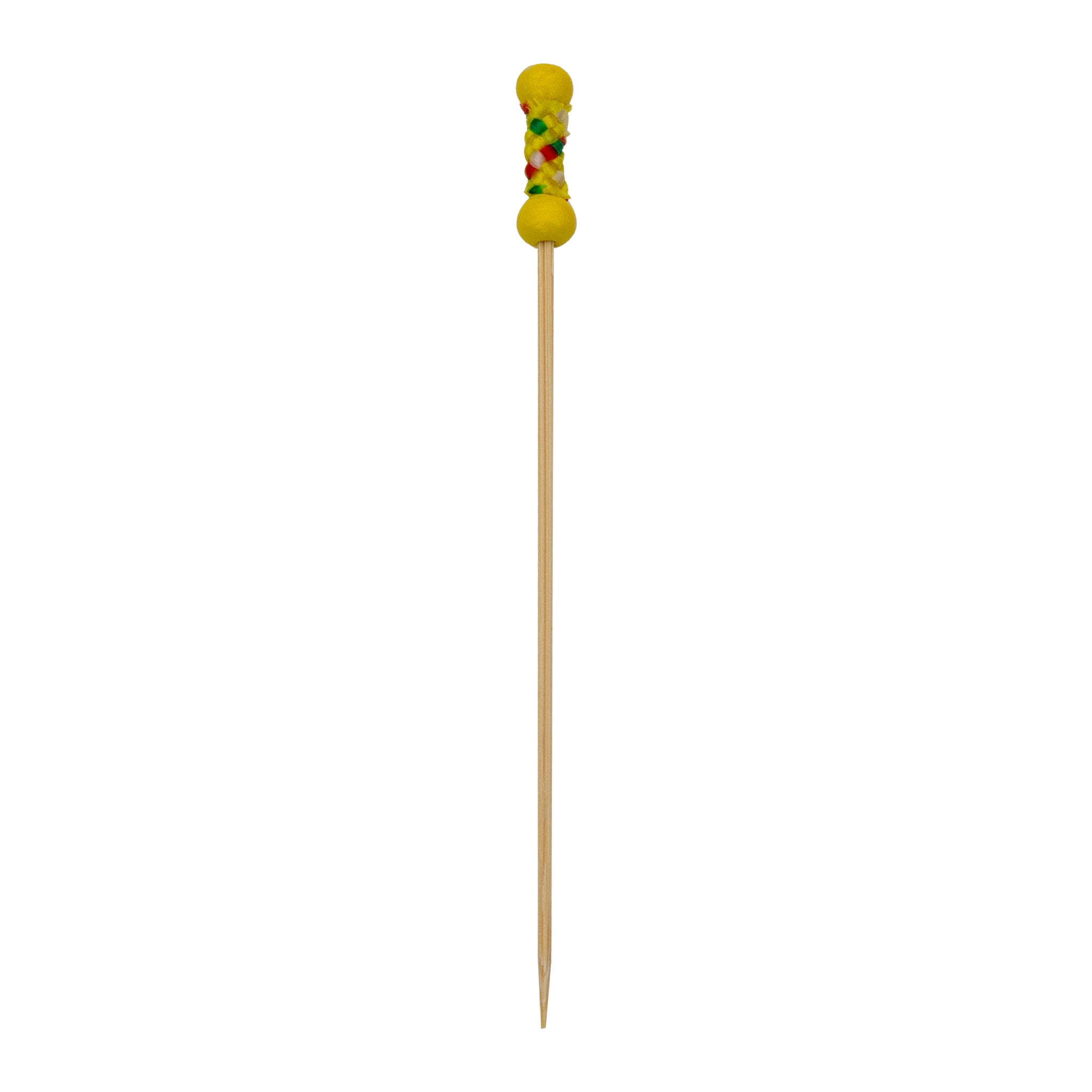 REGENT DISPOSABLE BAMBOO PICKS BEAD & BRAID MIXED COLOURS 48PK, 120MM