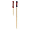 REGENT DISPOSABLE BAMBOO PICKS BEAD & BRAID MIXED COLOURS & 2 SIZES 48PCS, (24X70MM | 24X120MM)