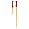 REGENT DISPOSABLE BAMBOO PICKS BEAD & BRAID MIXED COLOURS & 2 SIZES 48PCS, (24X70MM | 24X120MM)