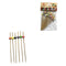 REGENT DISPOSABLE BAMBOO FOOD PICKS WITH MIXED COLOURED STRIPED BEADS 24PCS, (120MM)