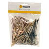 REGENT DISPOSABLE BAMBOO FOOD PICKS HEART SHAPED 50PCS, (120MM)