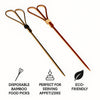 REGENT DISPOSABLE BAMBOO FOOD PICKS HEART SHAPED 50PK, 180MM