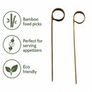 REGENT DISPOSABLE BAMBOO FOOD PICKS RING DESIGN, NATURAL 50PK, 120MM