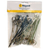 REGENT DISPOSABLE BAMBOO FOOD PICKS RING DESIGN IN BLACK & NATURAL 50PCS,  (120MM)