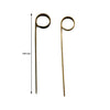 REGENT DISPOSABLE BAMBOO FOOD PICKS RING DESIGN, NATURAL 50PK, 120MM