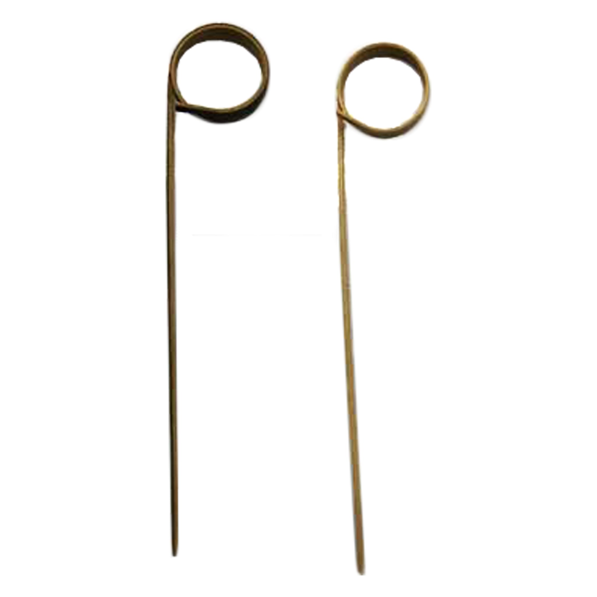 REGENT DISPOSABLE BAMBOO FOOD PICKS RING DESIGN, NATURAL 50PK, 120MM