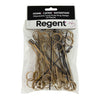 REGENT DISPOSABLE BAMBOO FOOD PICKS RING DESIGN, NATURAL 50PK, 120MM
