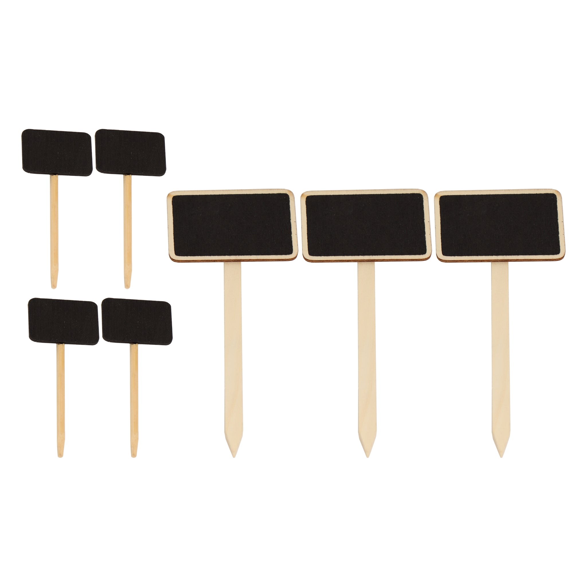 REGENT DISPOSABLE WOODEN BLACKBOARD PICKS ASSORTED, 7 PIECE SET