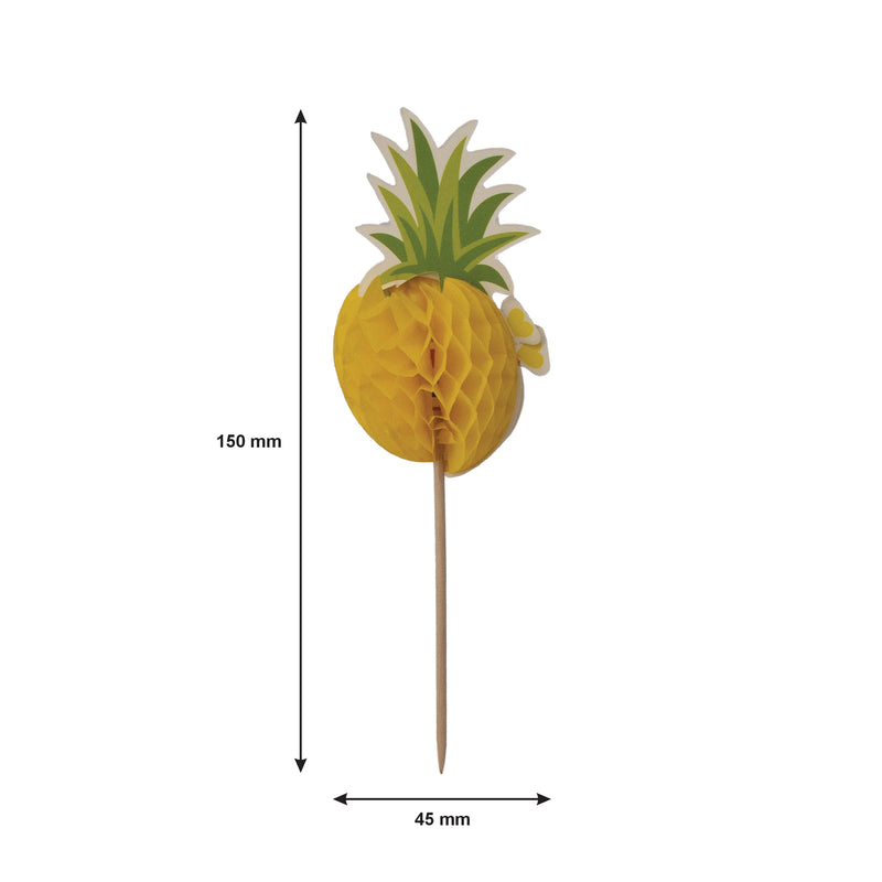 BAR BUTLER FOLD OUT PINEAPPLE COCKTAIL PICKS 12PCS, (150MM)