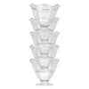 REGENT DISPOSABLE PLASTIC STEMMED CUPS WAVE 5PK, 75X80MM