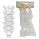 REGENT DISPOSABLE PLASTIC STEMMED CUPS WAVE 5PK, 75X80MM