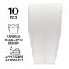 REGENT DISPOSABLE PLASTIC CUPS TAPERED WITH SCALLOPS 10PK, 105ML