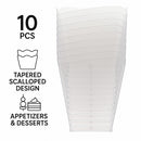 REGENT DISPOSABLE PLASTIC CUPS TAPERED WITH SCALLOPS 10PK, 105ML