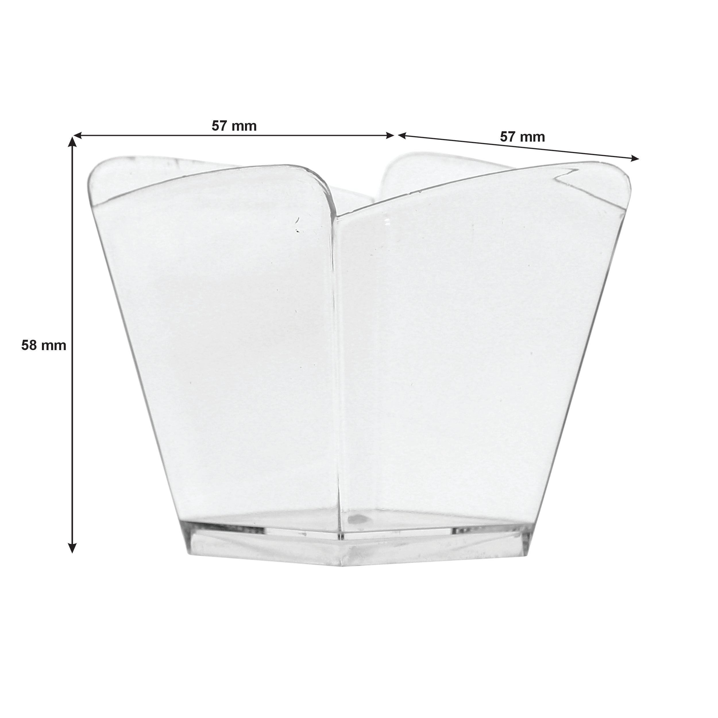 REGENT DISPOSABLE PLASTIC CUPS TAPERED WITH SCALLOPS 10PK, 105ML