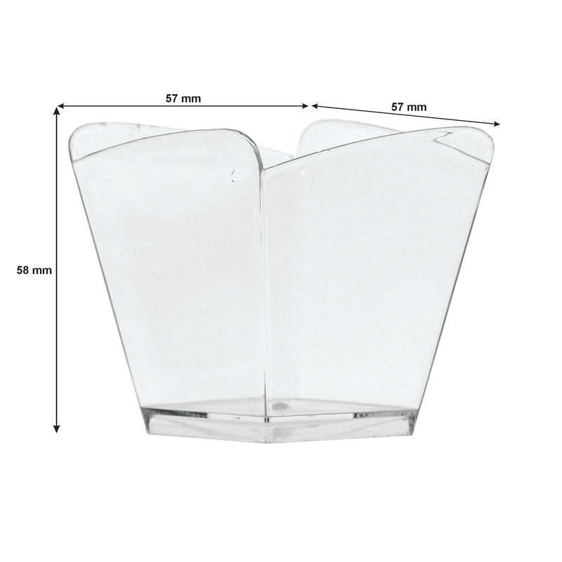 REGENT DISPOSABLE PLASTIC CUPS TAPERED WITH SCALLOPS 10PCS (57X57X58MM)