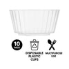 REGENT DISPOSABLE PLASTIC CUPS RECTANGULAR FLUTED 10PK, 150ML