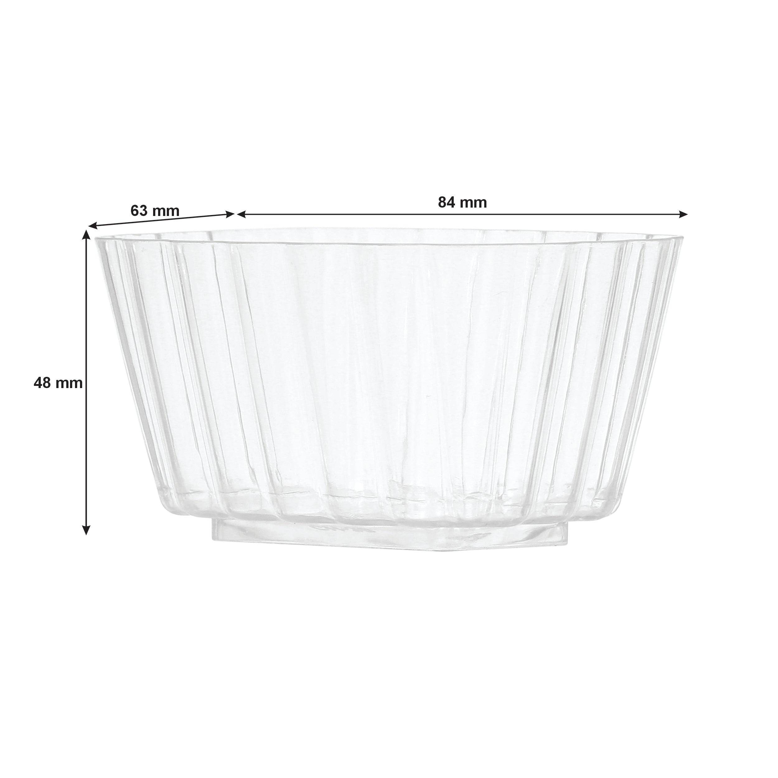 REGENT DISPOSABLE PLASTIC CUPS RECTANGULAR FLUTED 10PK, 150ML