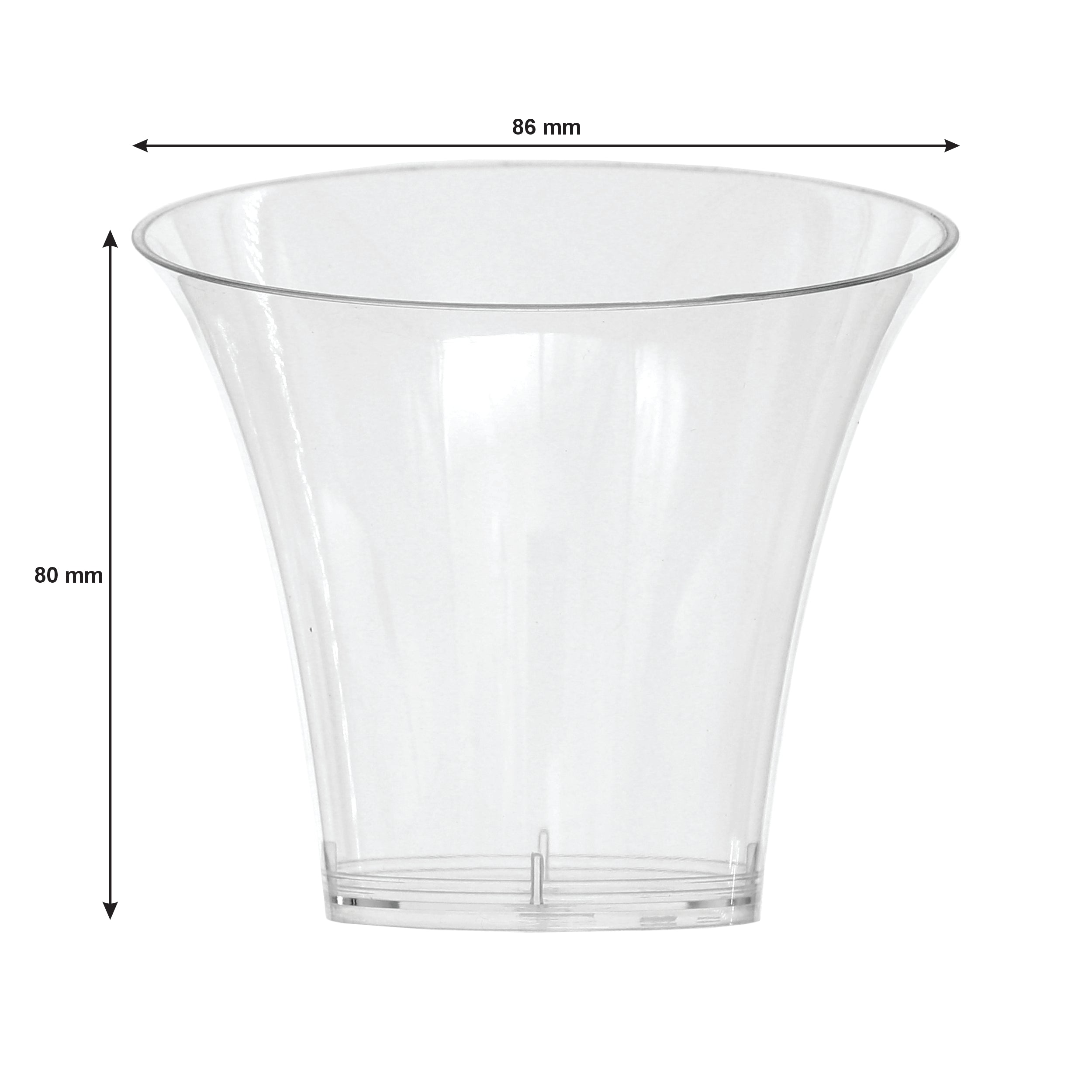 REGENT DISPOSABLE PLASTIC CUPS TRUMPET 10PK, 160ML