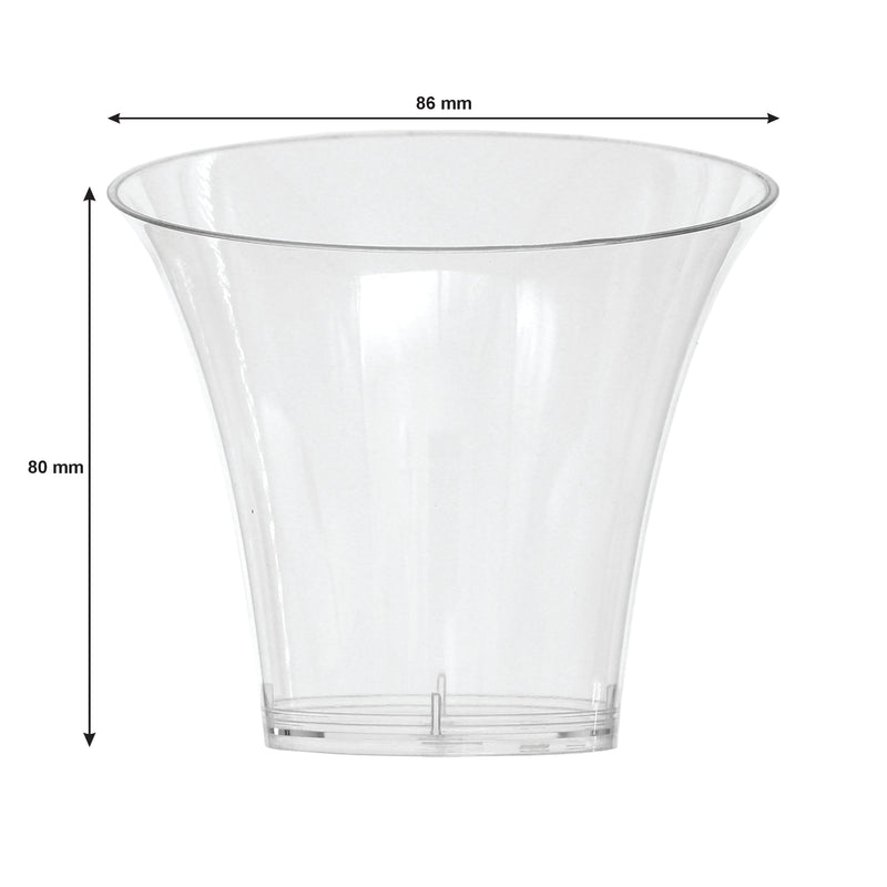 REGENT DISPOSABLE PLASTIC CUPS TRUMPET 10PCS, (86MM DIAX80MM)