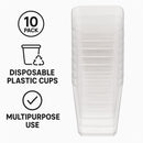 REGENT DISPOSABLE PLASTIC CUPS SQUARE SLANTED 10PK, 85ML