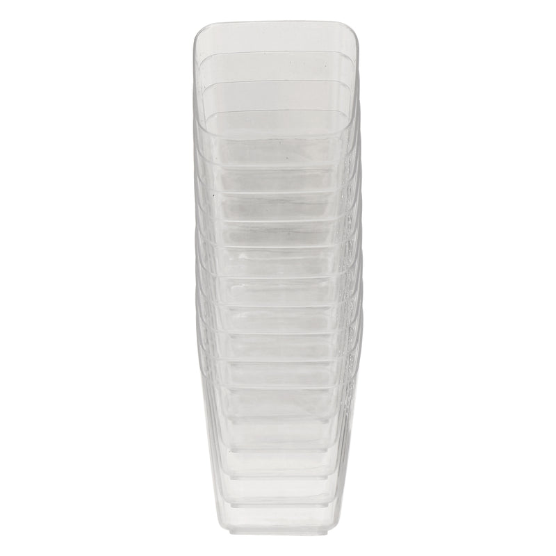 REGENT DISPOSABLE PLASTIC CUPS SQUARE SLANTED 10PCS, (50X50X77MM)