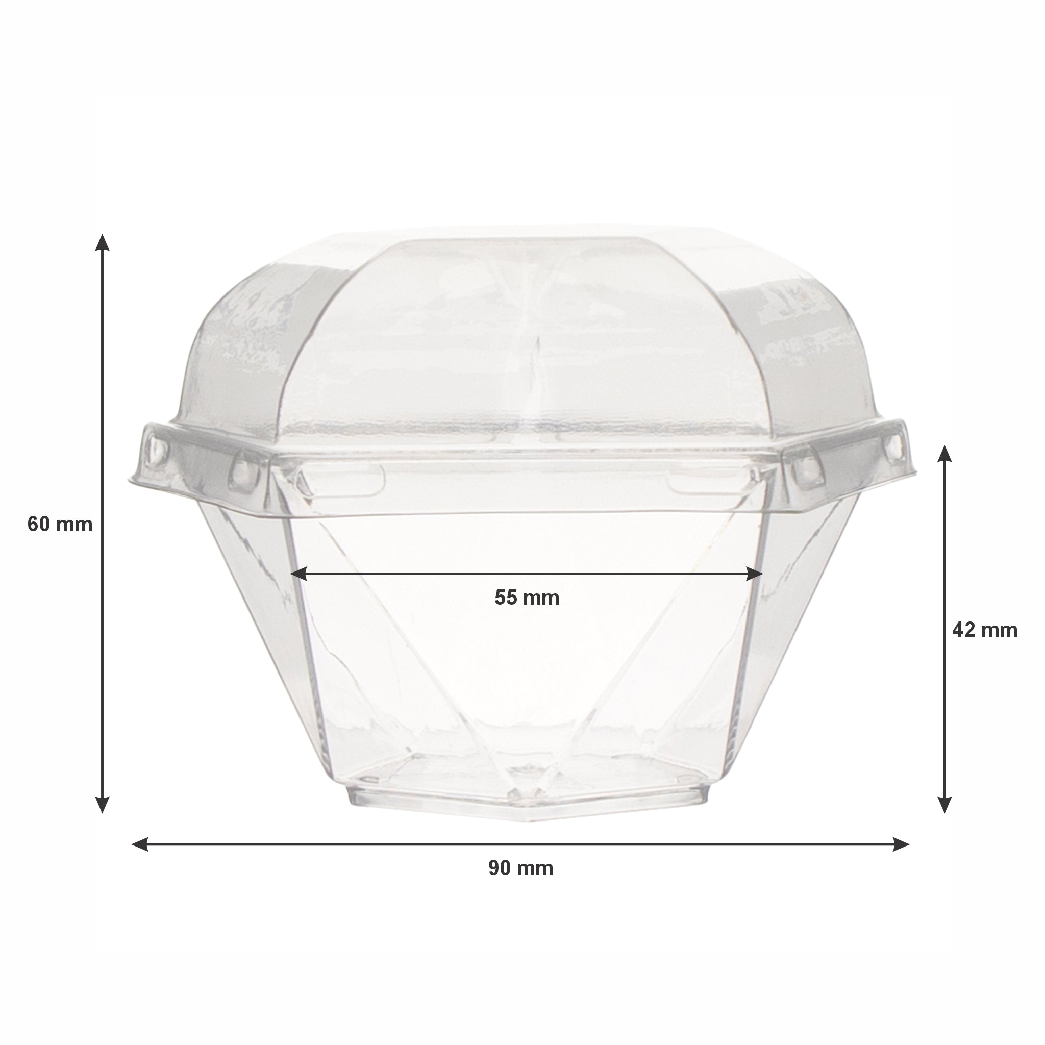 REGENT DISPOSABLE  PLASTIC GEOMETRIC CUPS WITH DOME LIDS 10PK, 120ML