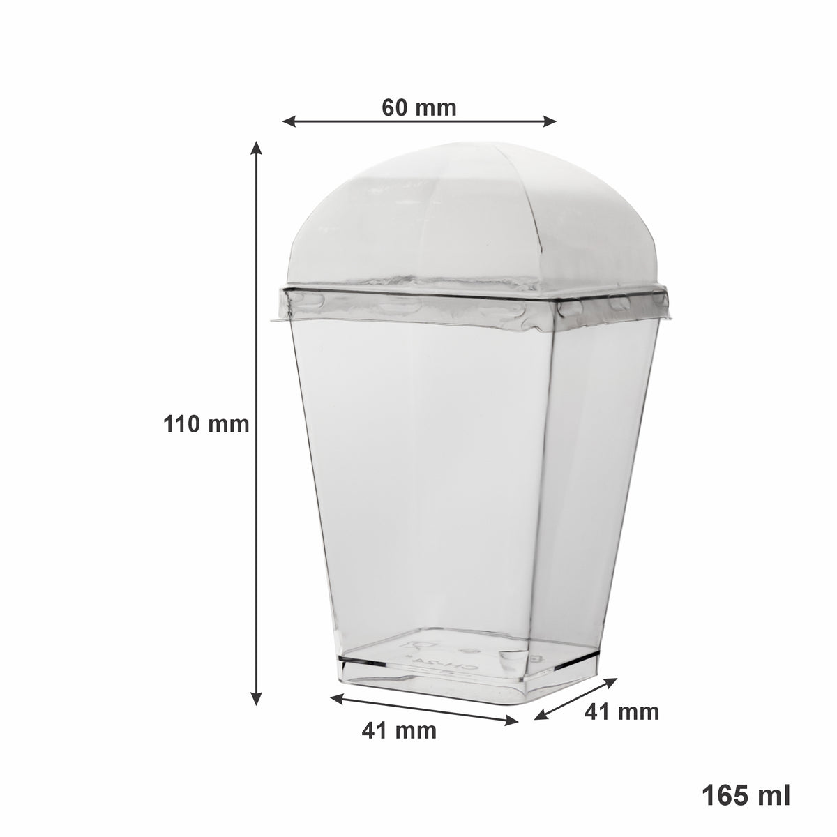 REGENT DISPOSABLE PLASTIC TAPERED CUPS WITH DOME LIDS 10PK, 165ML