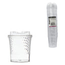 REGENT DISPOSABLE PLASTIC CUPS ROUND FLUTED WITH LIDS 10SETS, 145ML (63MM DIAX80MM)