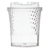 REGENT DISPOSABLE PLASTIC ROUND FLUTED CUPS WITH LIDS 10PK, 145ML