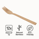 REGENT DISPOSABLE BAMBOO FORKS 12PK, 170MM