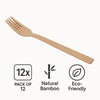 REGENT DISPOSABLE BAMBOO FORKS 12PK, 170MM