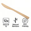 REGENT DISPOSABLE BAMBOO KNIVES 12PK, 170MM