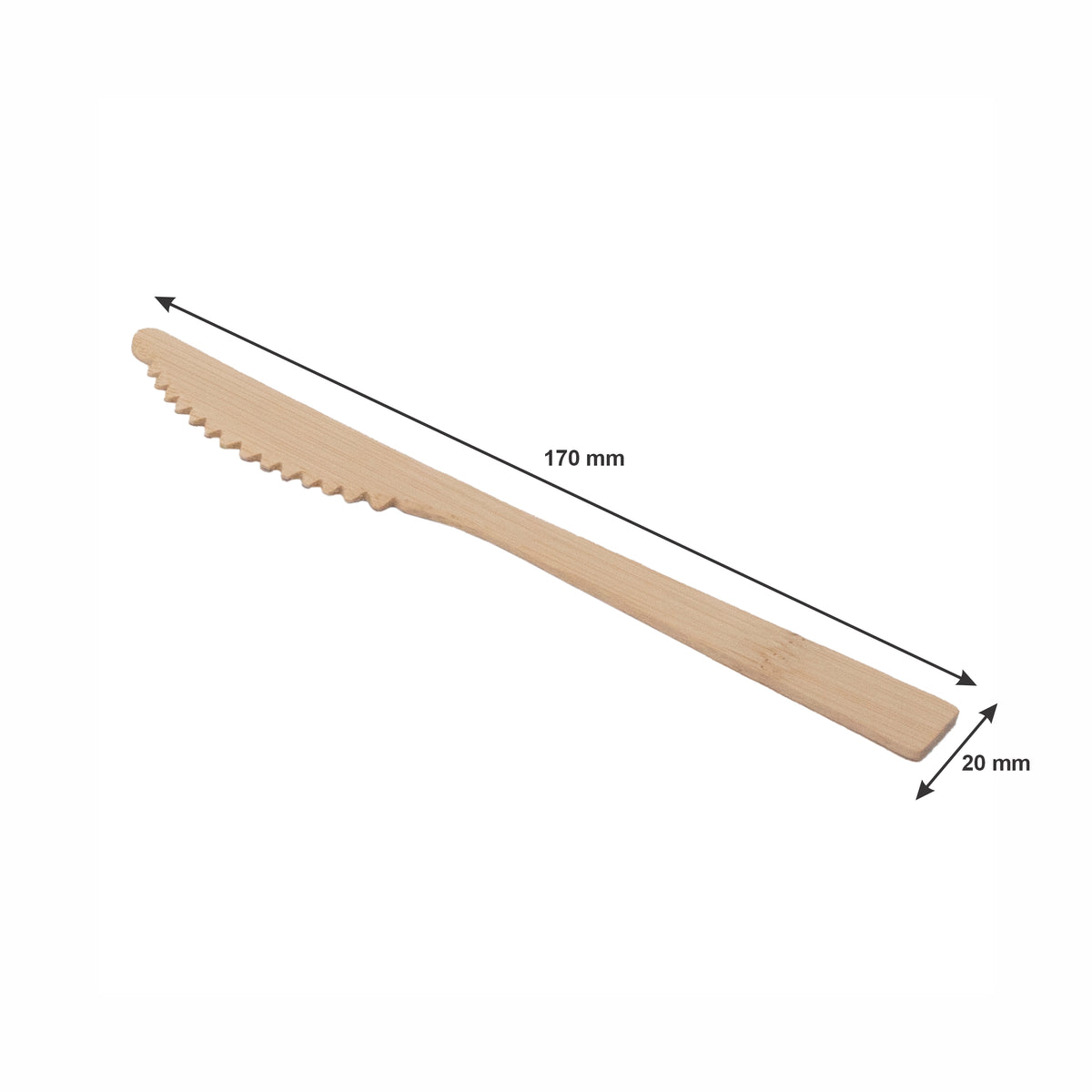 REGENT DISPOSABLE BAMBOO KNIVES 12PK, 170MM