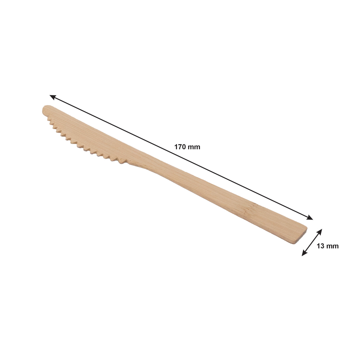 REGENT DISPOSABLE BAMBOO KNIVES 12PK, 170MM