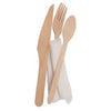 REGENT DISPOSABLE WOODEN KNIFE, FORK, SPOON & NAPKIN (4PCS) 10PK