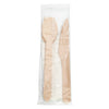 REGENT DISPOSABLE WOODEN KNIFE, FORK, SPOON & NAPKIN (4PCS) 10PK