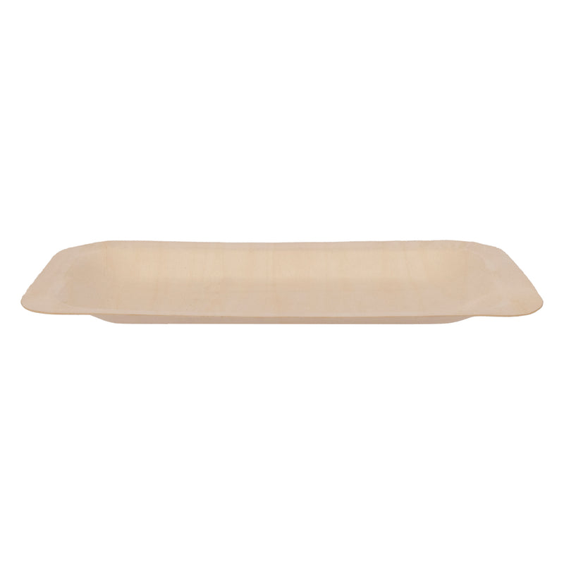 REGENT DISPOSABLE WOODEN RECTANGULAR PLATES 10PCS, (190X130X10MM)