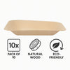 REGENT DISPOSABLE WOODEN SQUARE PLATES 10PK, 150X150MM