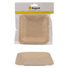 REGENT DISPOSABLE WOODEN SQUARE PLATES 10PK, 126X126MM