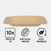 REGENT DISPOSABLE WOODEN SQUARE PLATES 10PK, 126X126MM