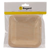 REGENT DISPOSABLE WOODEN SQUARE PLATES 10PK, 126X126MM