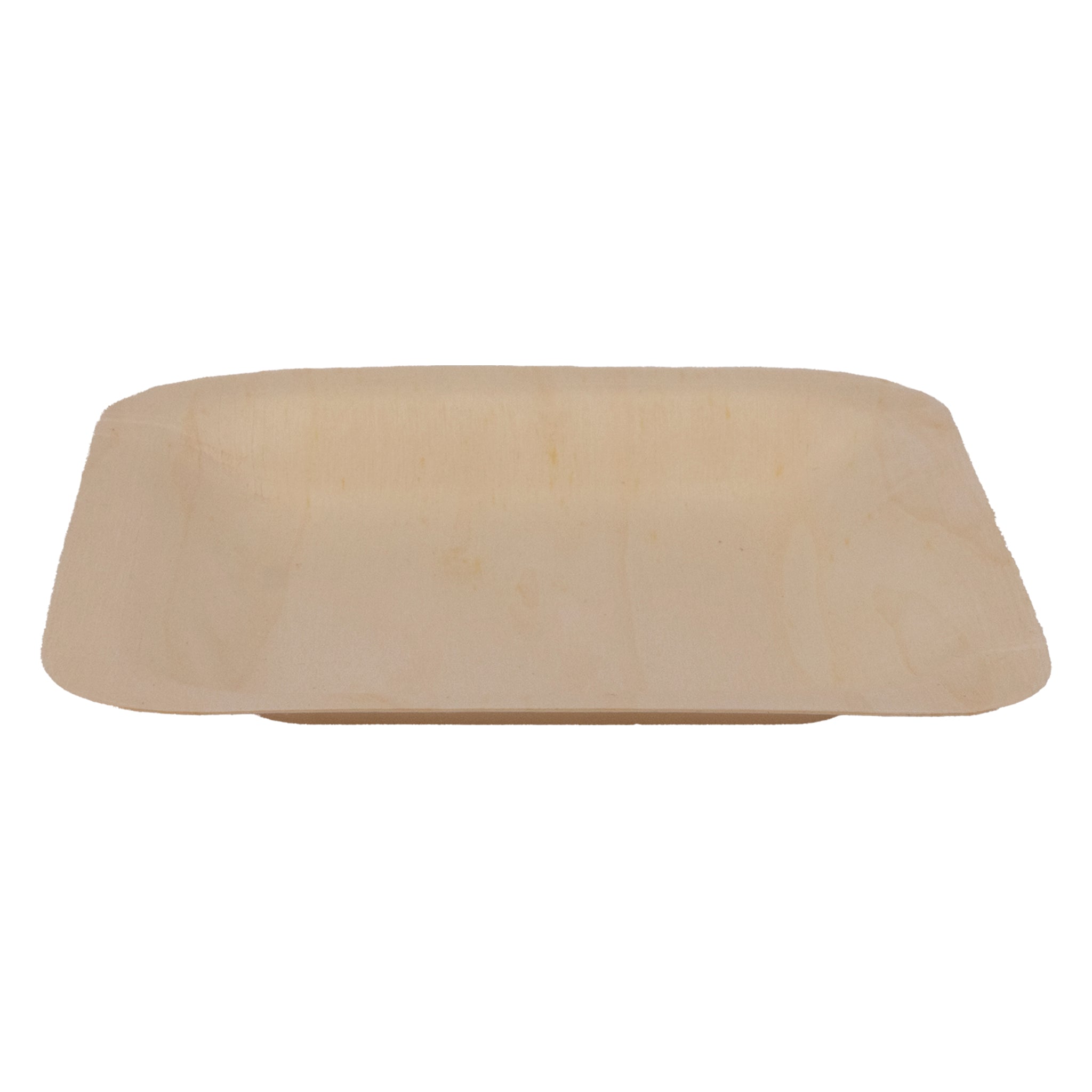 REGENT DISPOSABLE WOODEN SQUARE PLATES 10PK, 126X126MM