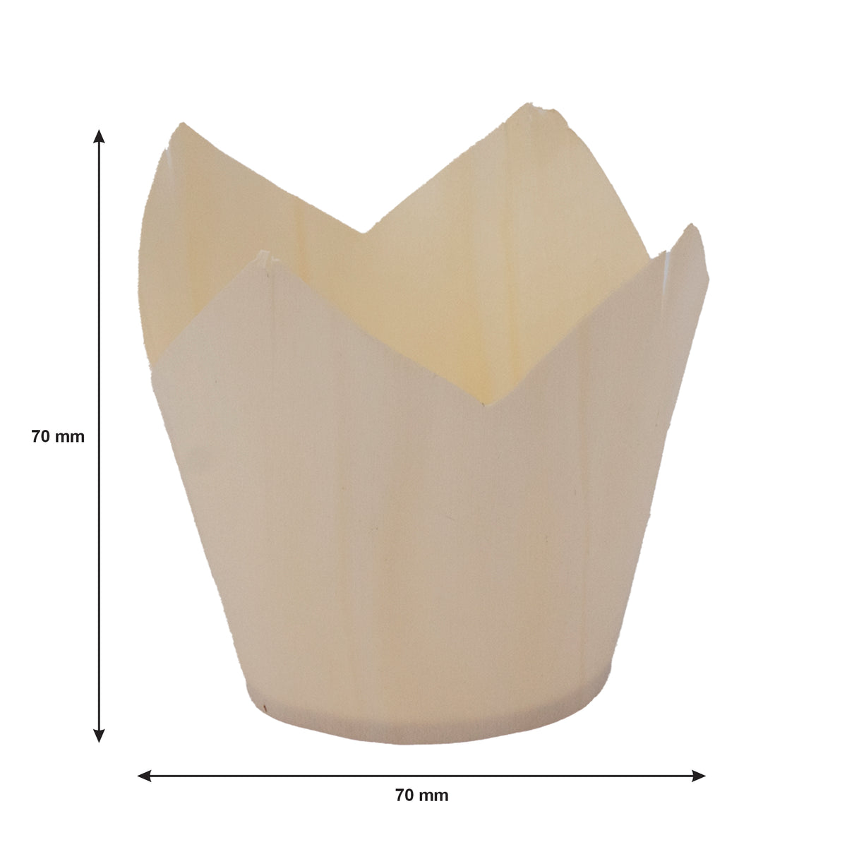 REGENT DISPOSABLE WOODEN ROUND CUPS 10PK, 70X70MM DIA