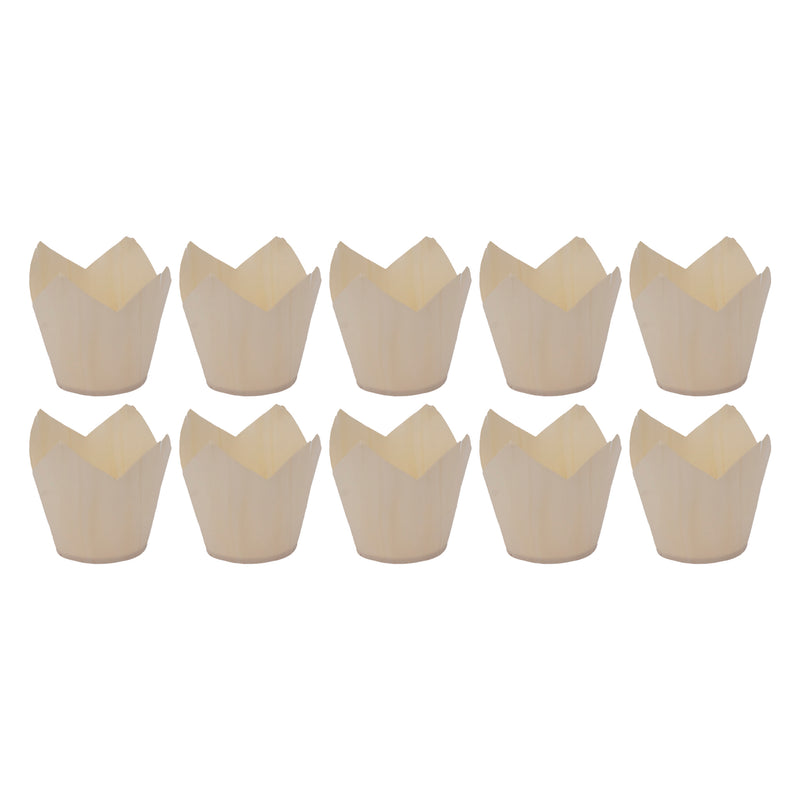 REGENT DISPOSABLE WOODEN ROUND CUPS 10PC , (70MM DIAX70MM)