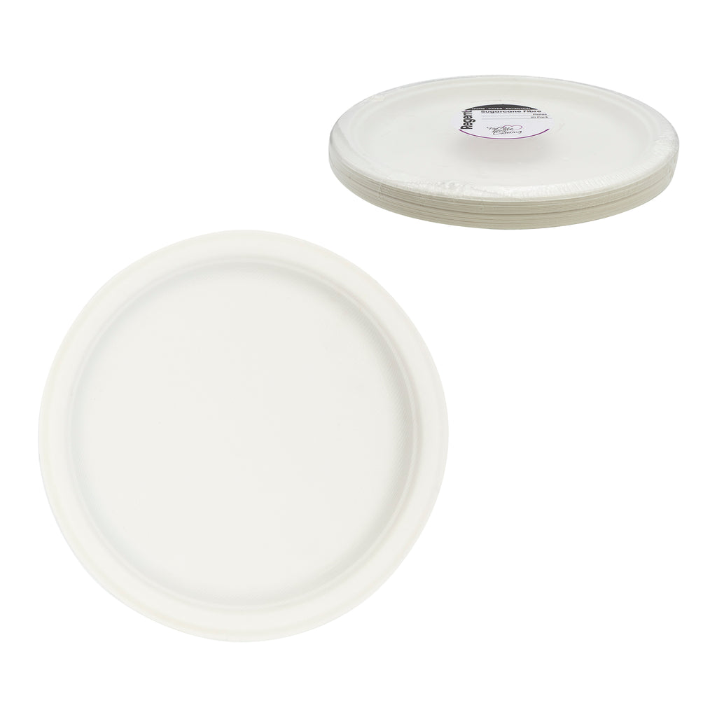 REGENT SUGARCANE FIBRE PLATES 20PK, 260MM