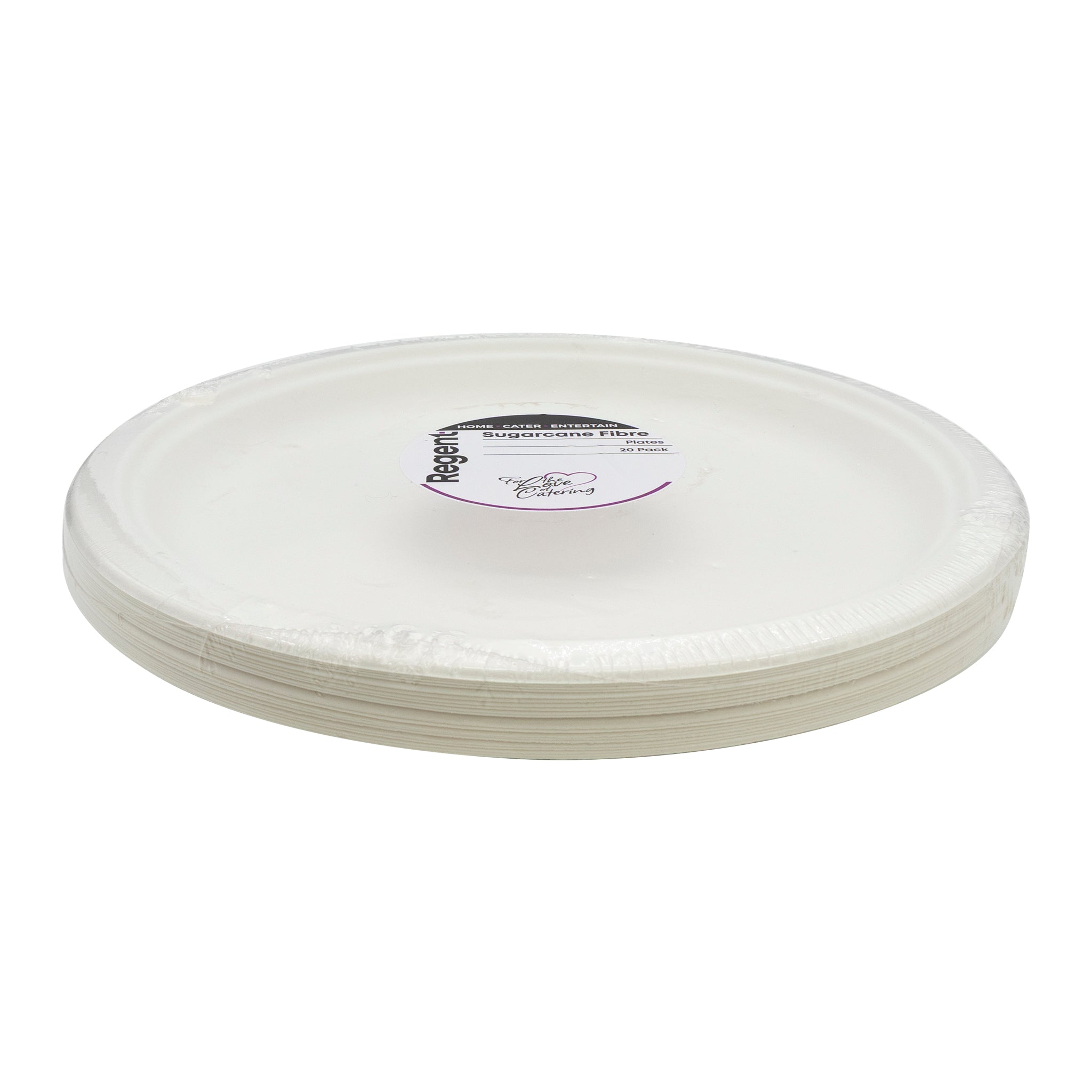 REGENT SUGARCANE FIBRE PLATES 20PK, 260MM