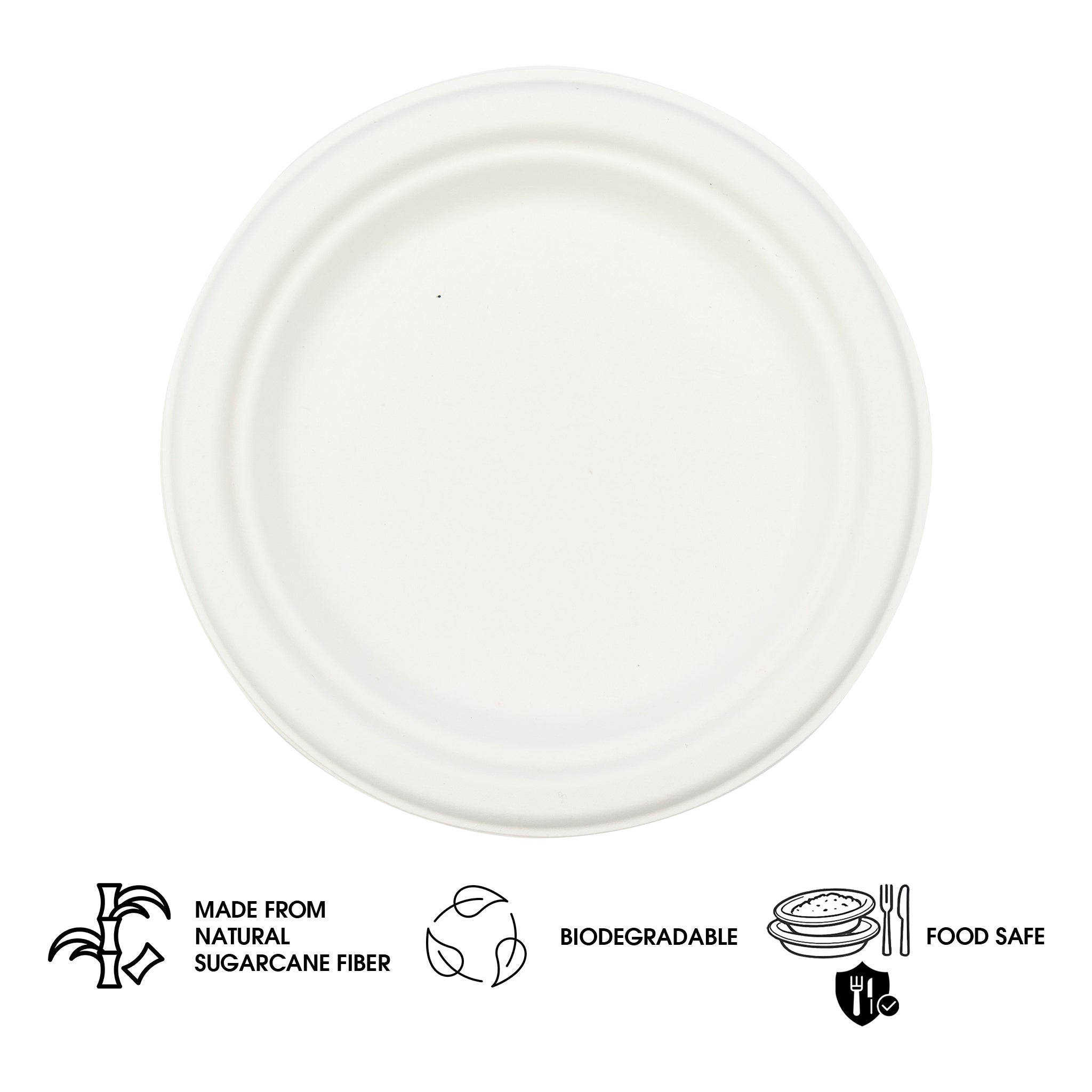 REGENT SUGARCANE FIBRE SIDE PLATES 20PK, 180MM