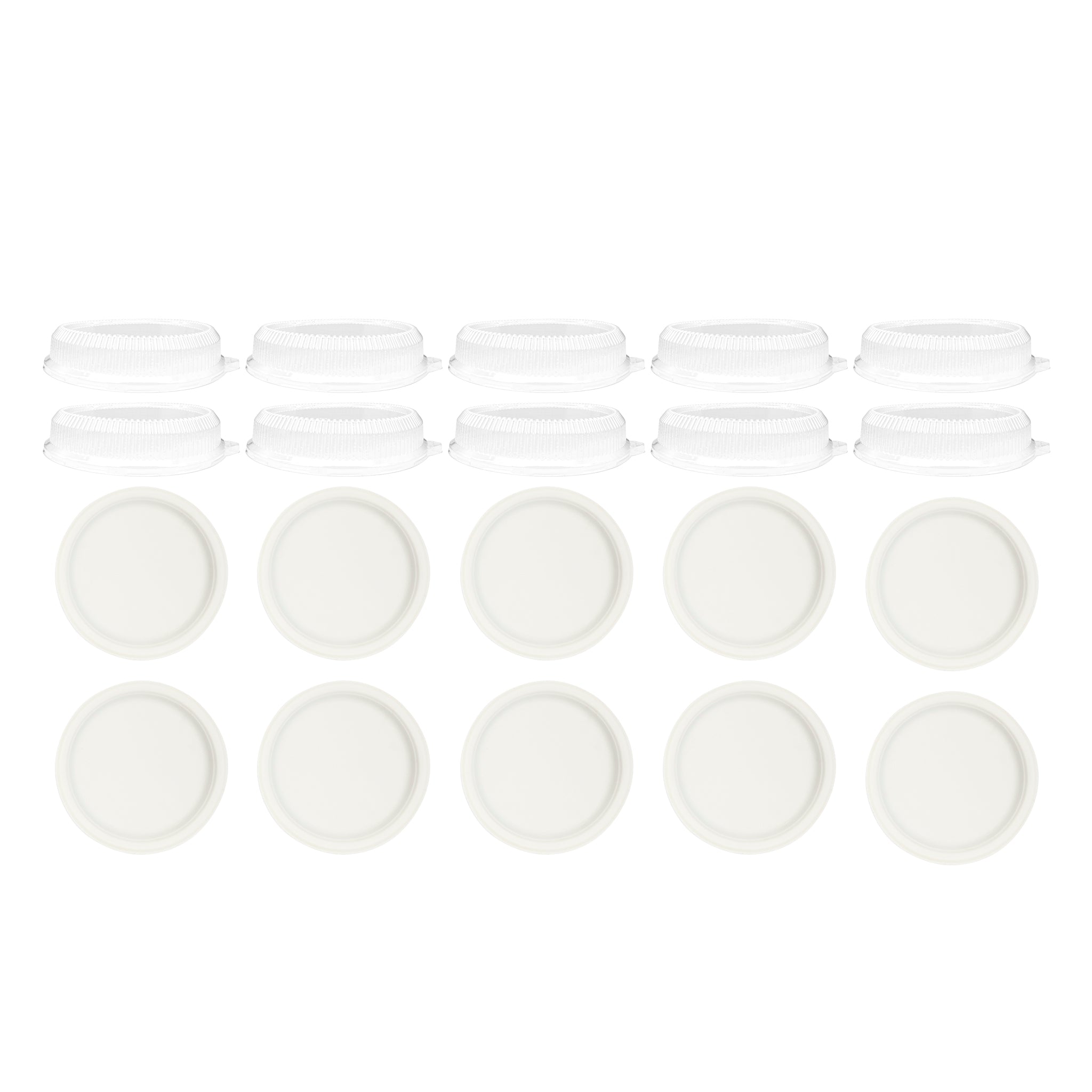REGENT SUGARCANE FIBRE PLATES & PET LIDS 20PCS, 230MM