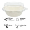 REGENT SUGARCANE FIBRE BOWLS & PET LIDS 350ML, 20PCS