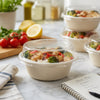 REGENT SUGARCANE FIBRE BOWLS & PET LIDS 350ML, 20PCS